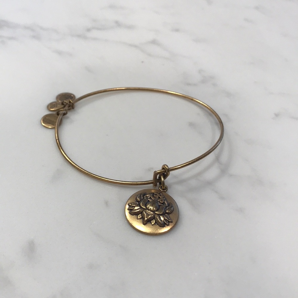 Alex and Ani Lotus Peace Petals Charm bangle